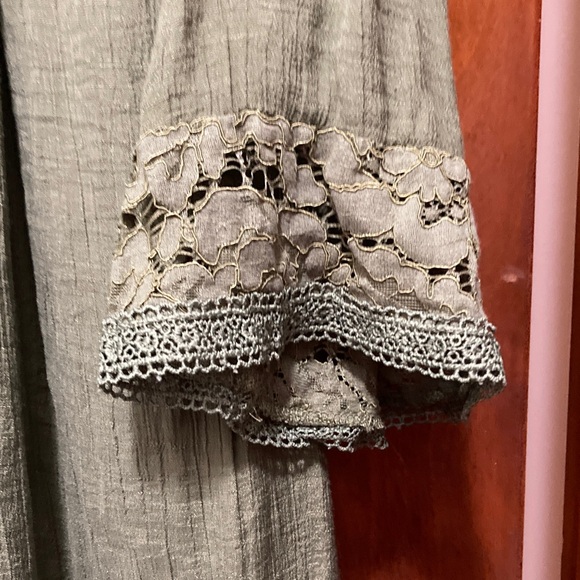 Zac & Rachel Olive Green Lacey 2X Dress - Picture 4 of 8